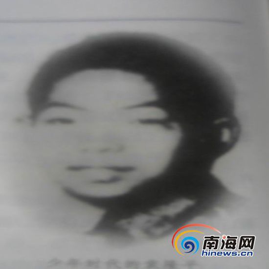 少年时代的袁隆平。(南海网记者孙令正翻拍)